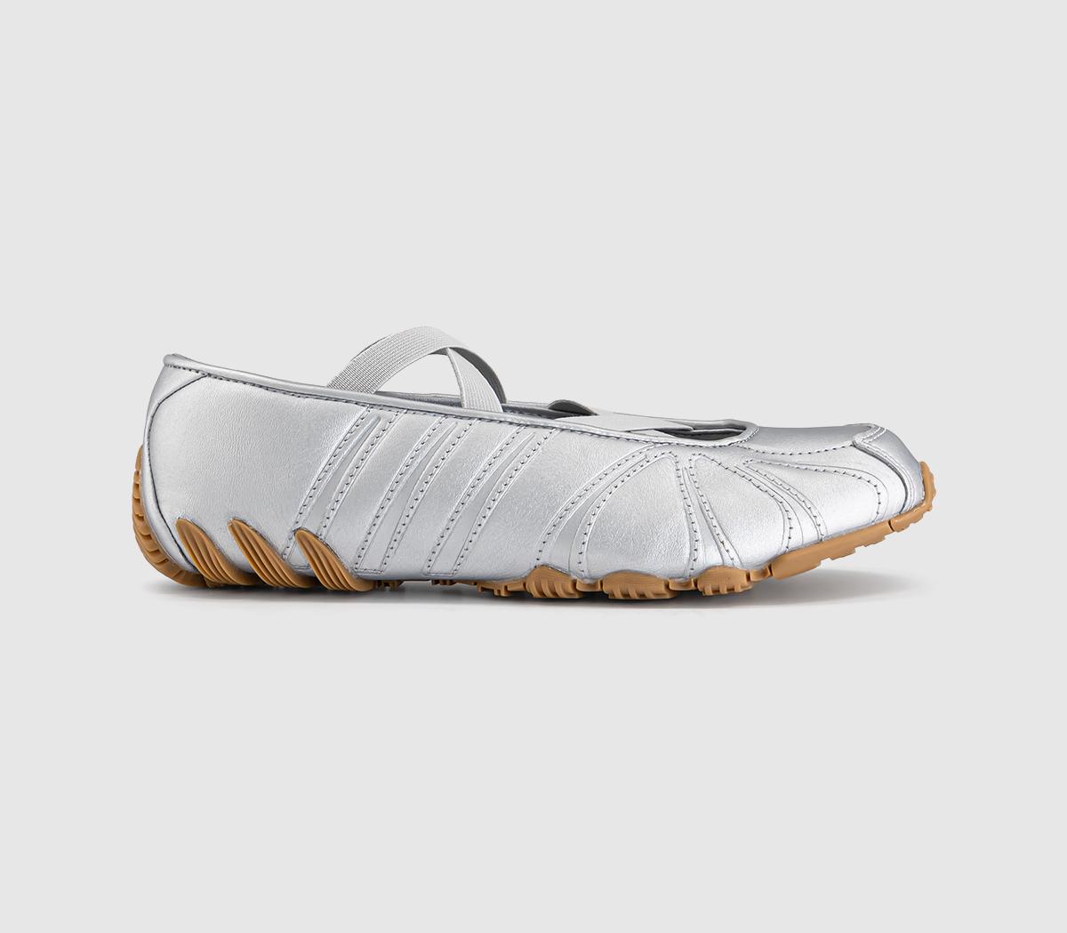 Adidas Ghost Sprint Ballet Pumps Silver Metallic Gum  in Women's Size 8, Office Shoes