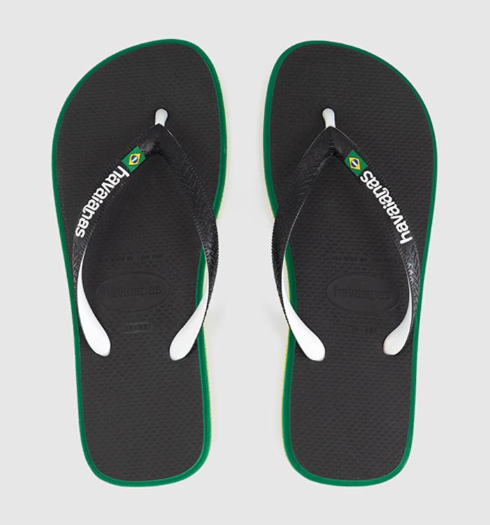 Havaianas Brasil Twist Flip Flops Black
