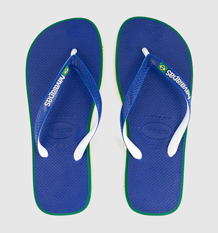 Havaianas Brasil Twist Flip Flops Marine Blue