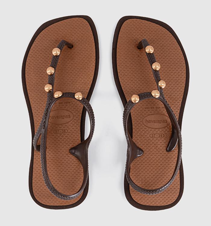 Havaianas Flash Fusion Sandals Rust Brown
