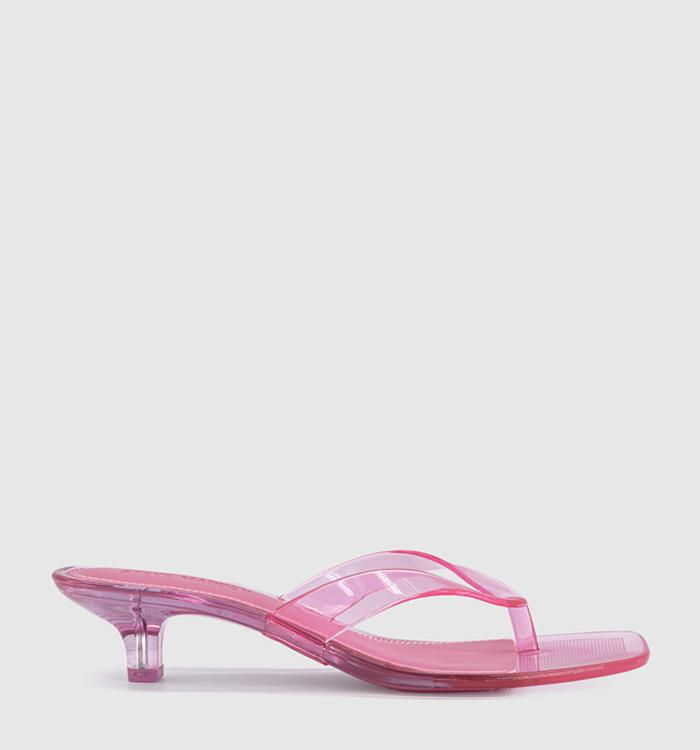 Steve Madden Tracie Heeled Sandals Pink Jelly