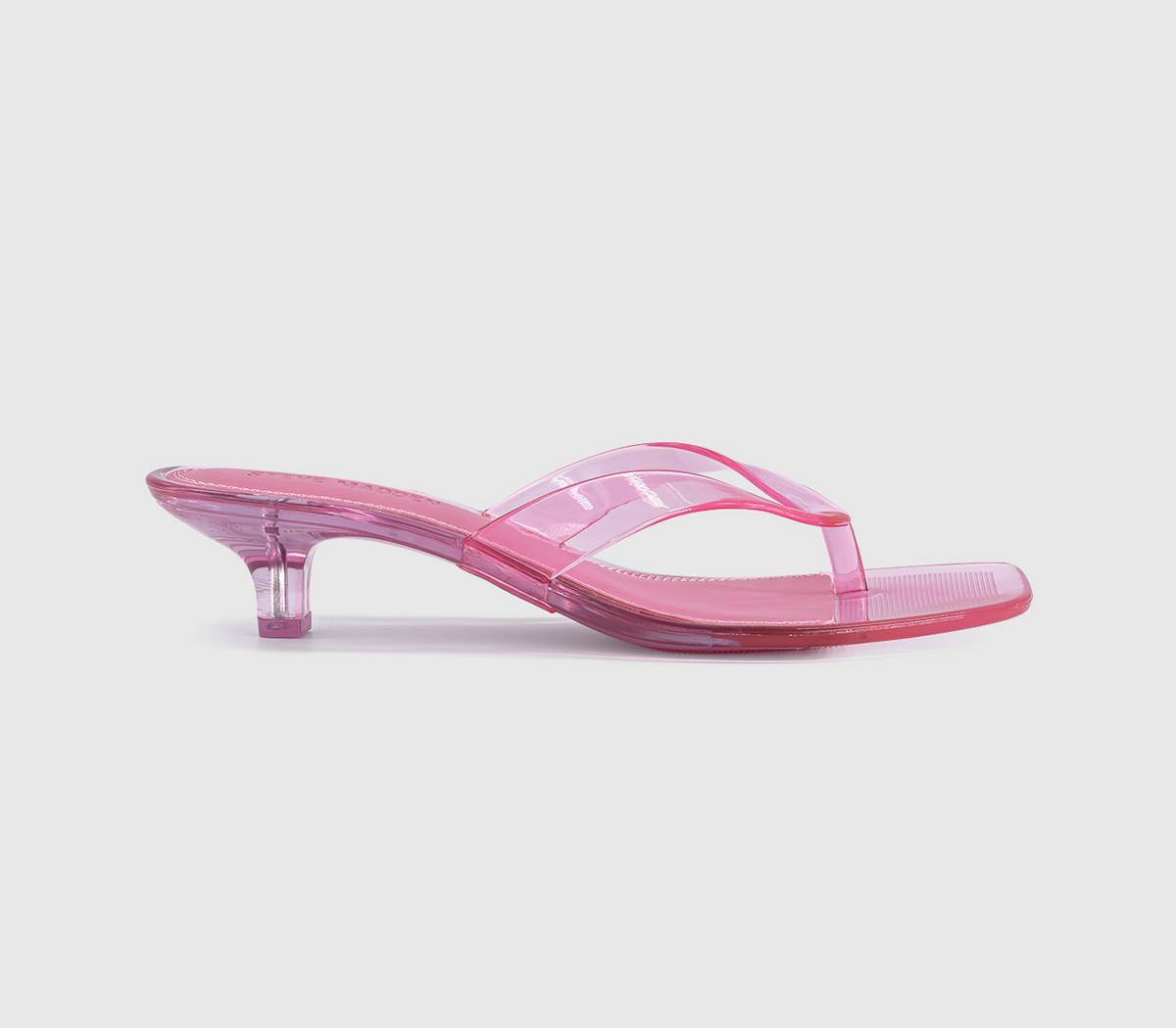 Steve Madden Tracie Heeled Sandals Jelly Pink in Women's Size 7, Office Shoes