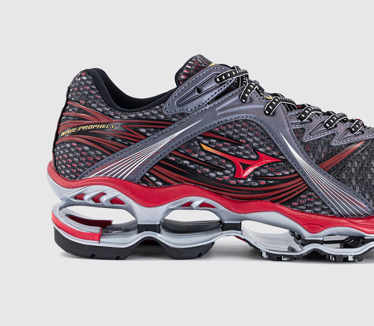 MizunoWave Prophecy 1 TrainersHarbor Mist Chinese Red Black