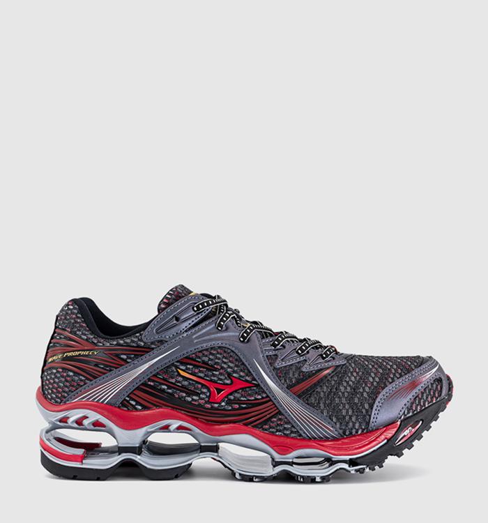 Mizuno Wave Prophecy 1 Trainers Harbor Mist Chinese Red Black
