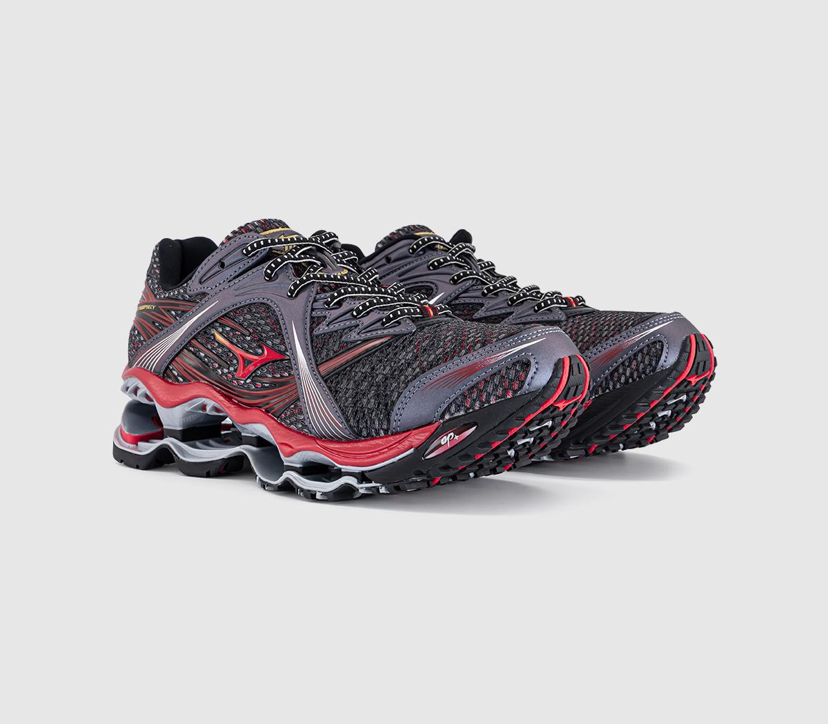 MizunoWave Prophecy 1 TrainersHarbor Mist Chinese Red Black