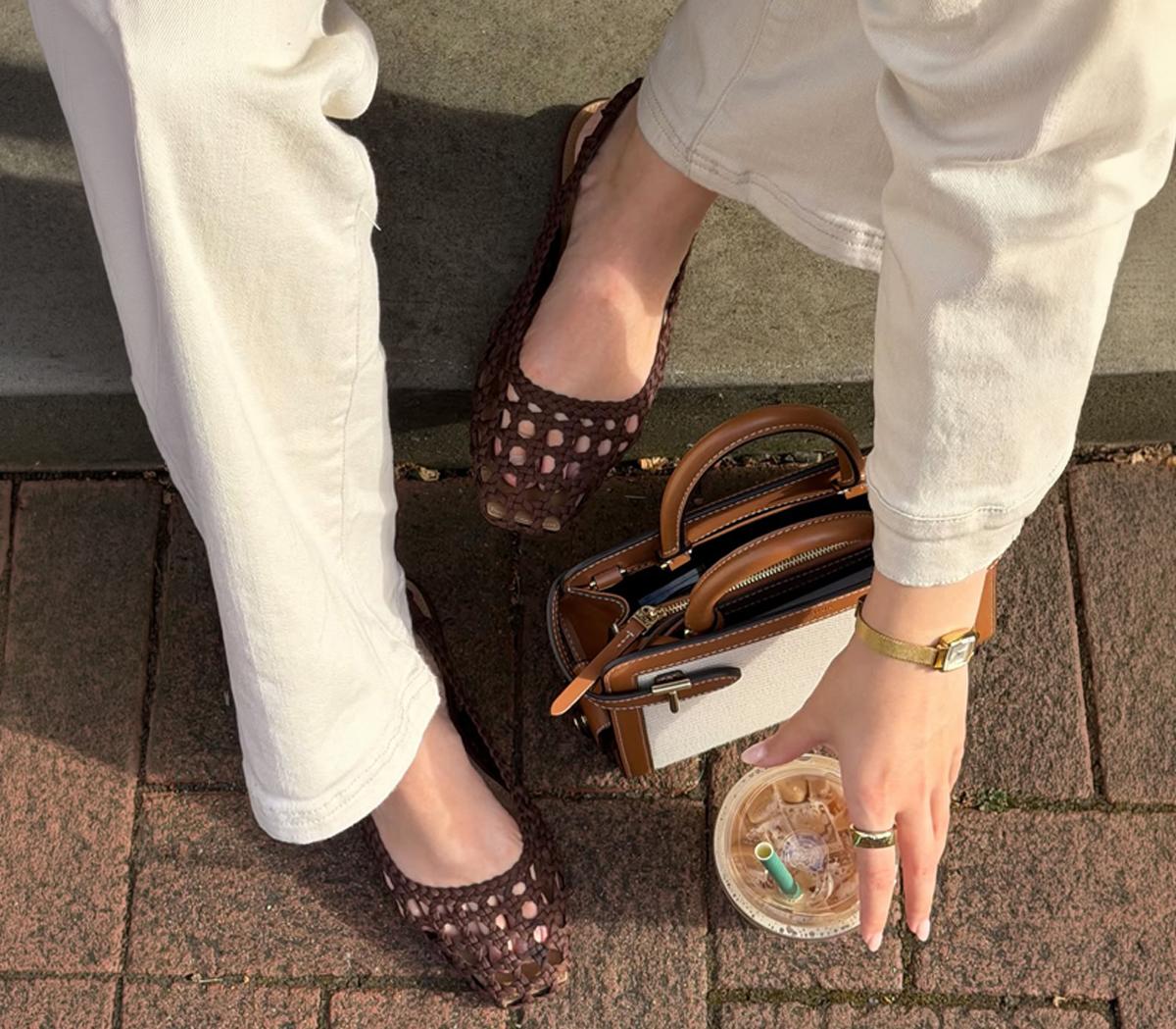 OFFICEFairmont Woven Slingback FlatsBrown