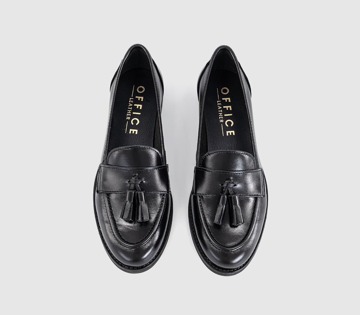 OFFICEFlicker Tassel LoafersBlack Leather