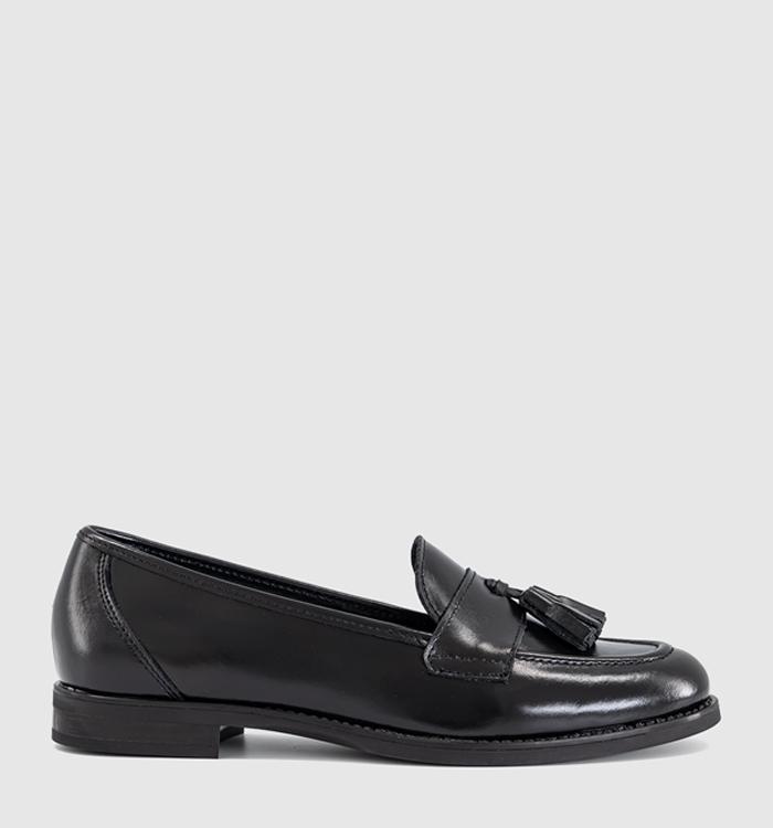 OFFICE Flicker Tassel Loafers Black Leather
