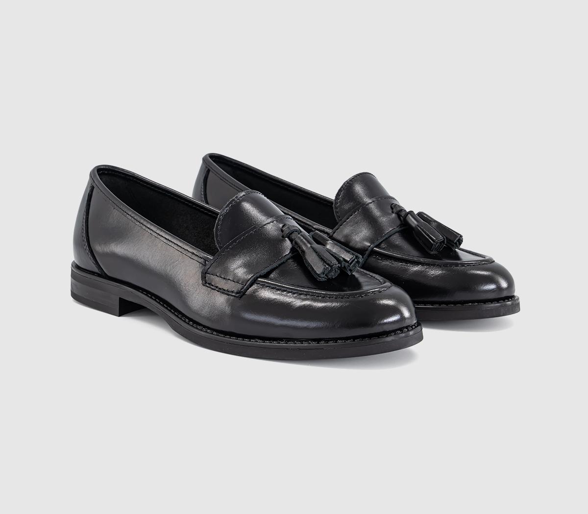 OFFICEFlicker Tassel LoafersBlack Leather