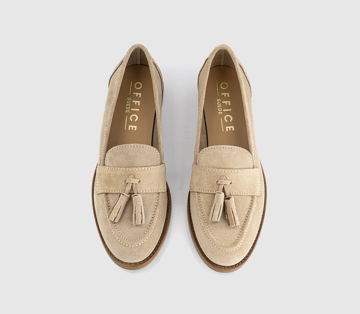 OFFICEFlicker Tassel LoafersBeige Suede