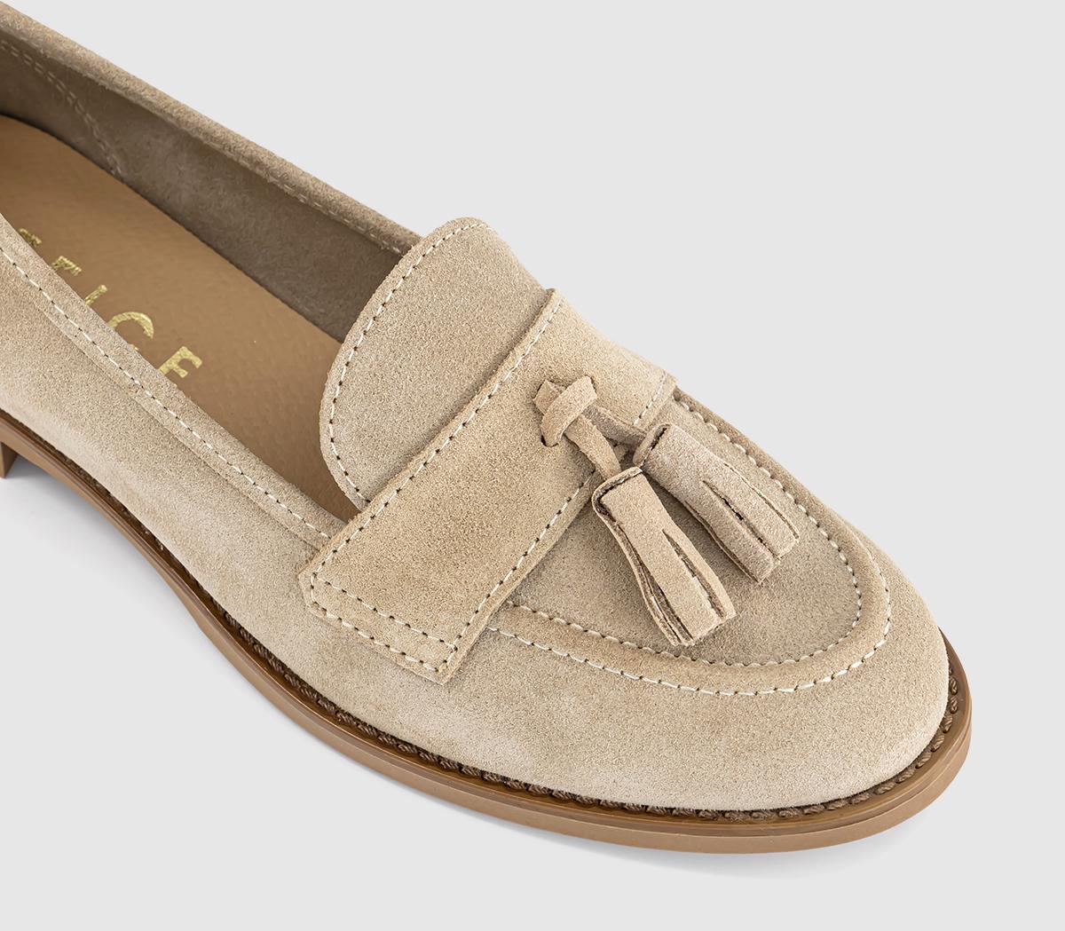 OFFICEFlicker Tassel LoafersBeige Suede