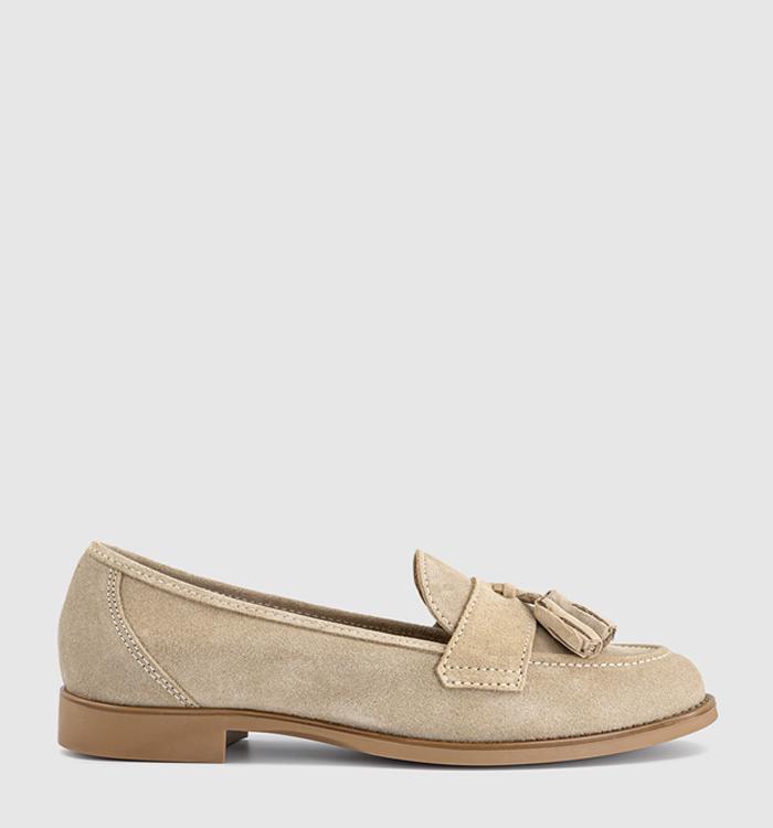 OFFICE Flicker Tassel Loafers Beige Suede