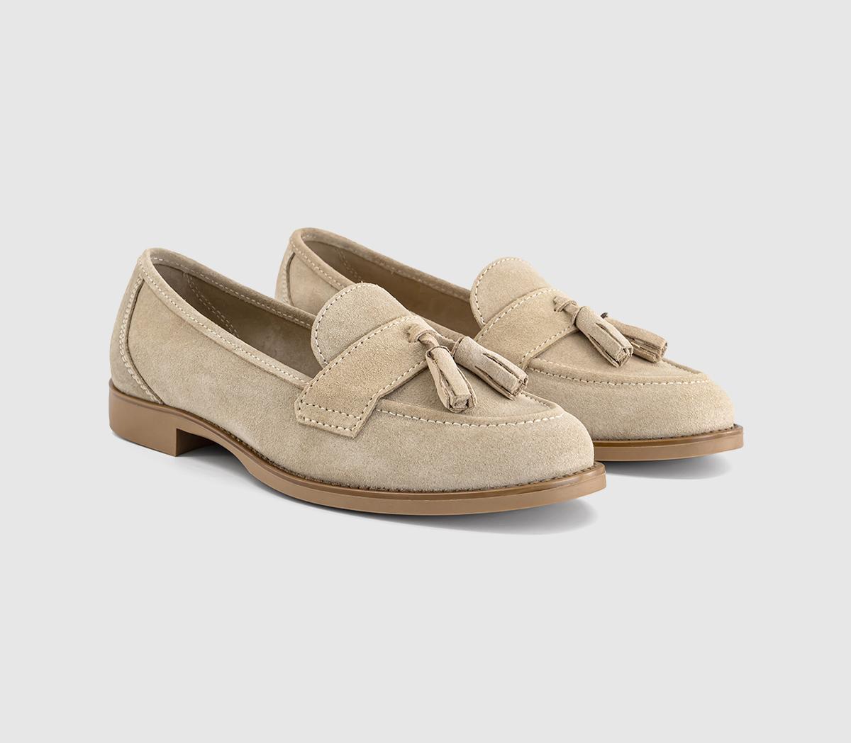 OFFICEFlicker Tassel LoafersBeige Suede