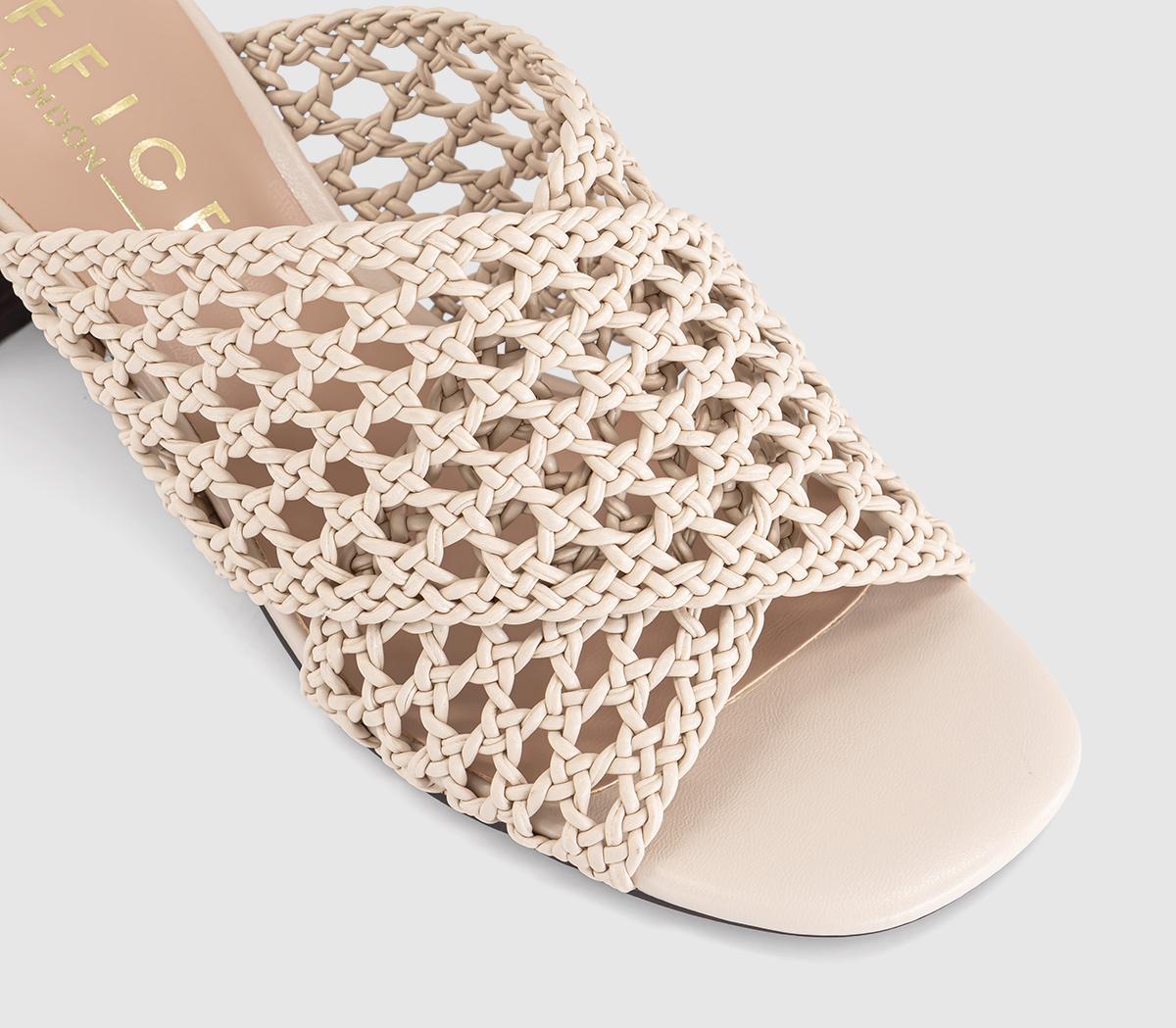 OFFICEMelbourne Basket Weave MulesOff White