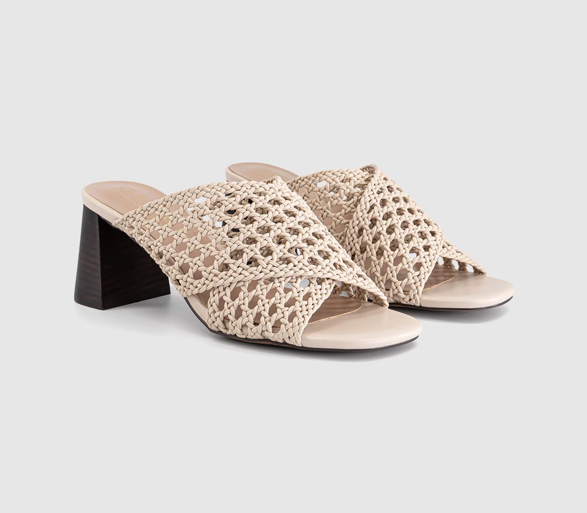 OFFICEMelbourne Basket Weave MulesOff White