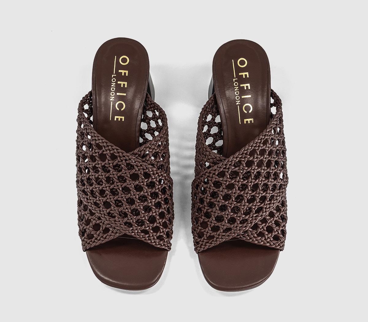 OFFICEMelbourne Basket Weave MulesBrown