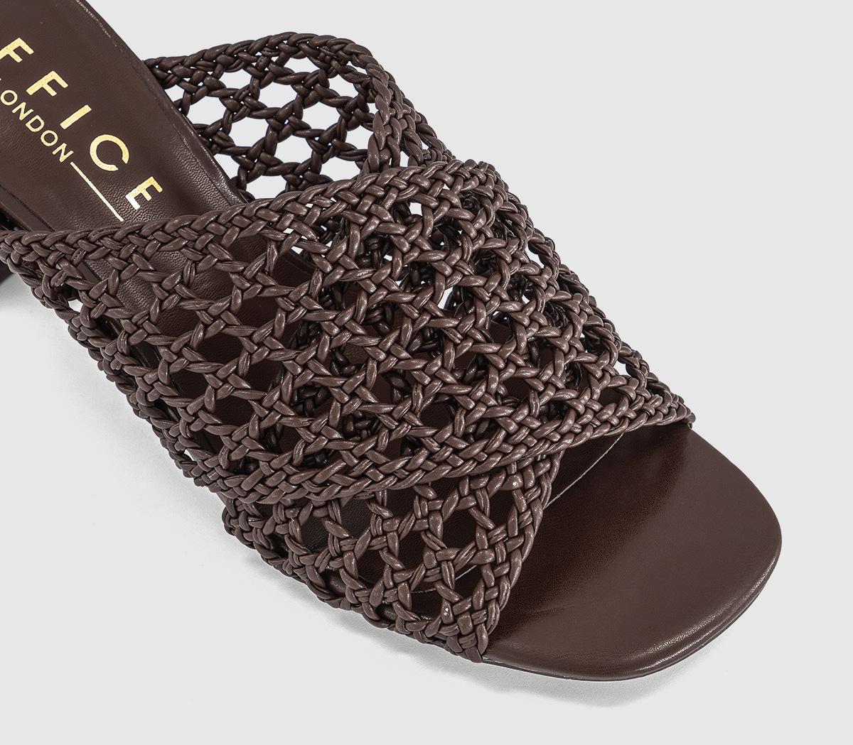 OFFICEMelbourne Basket Weave MulesBrown