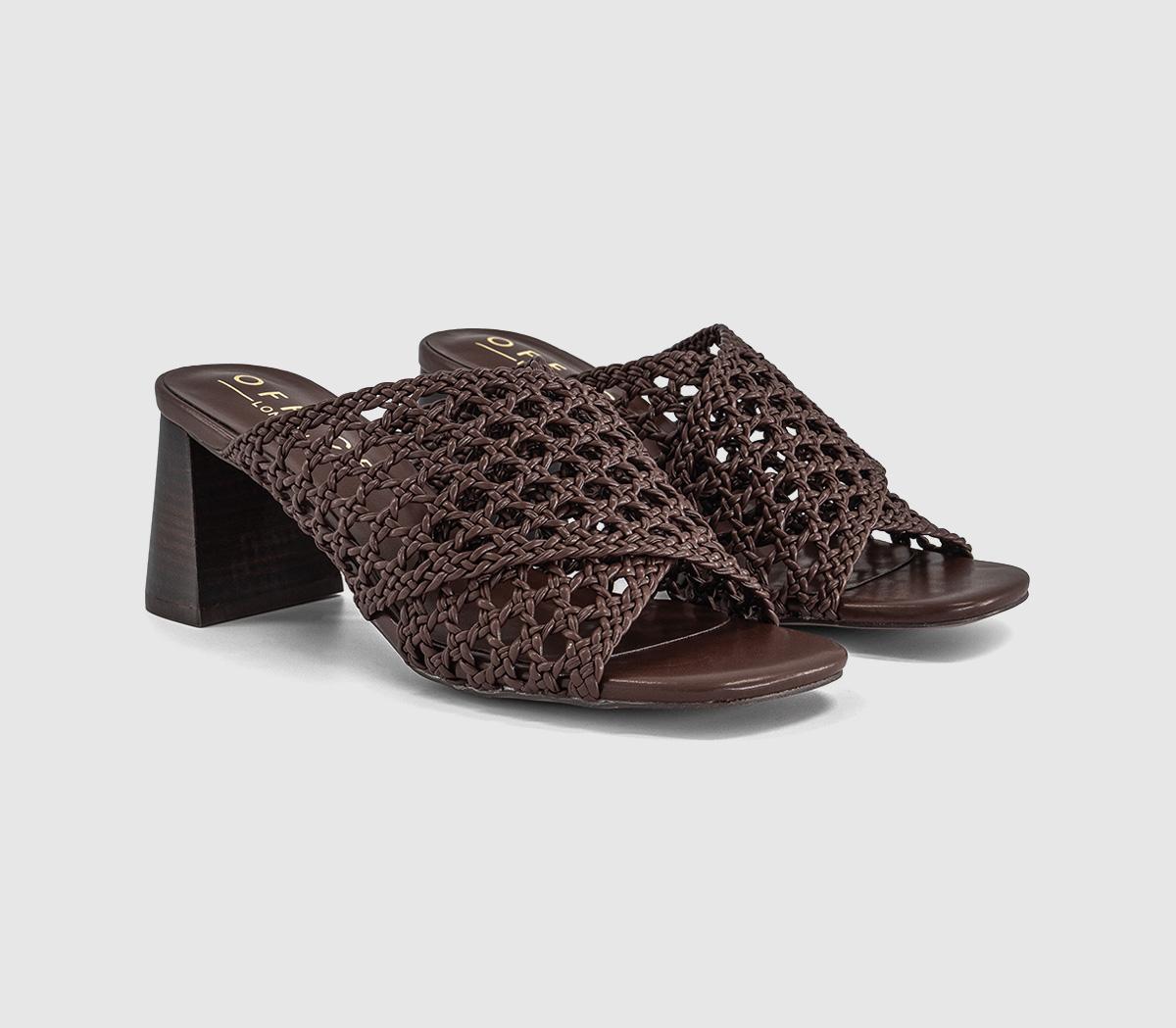OFFICEMelbourne Basket Weave MulesBrown