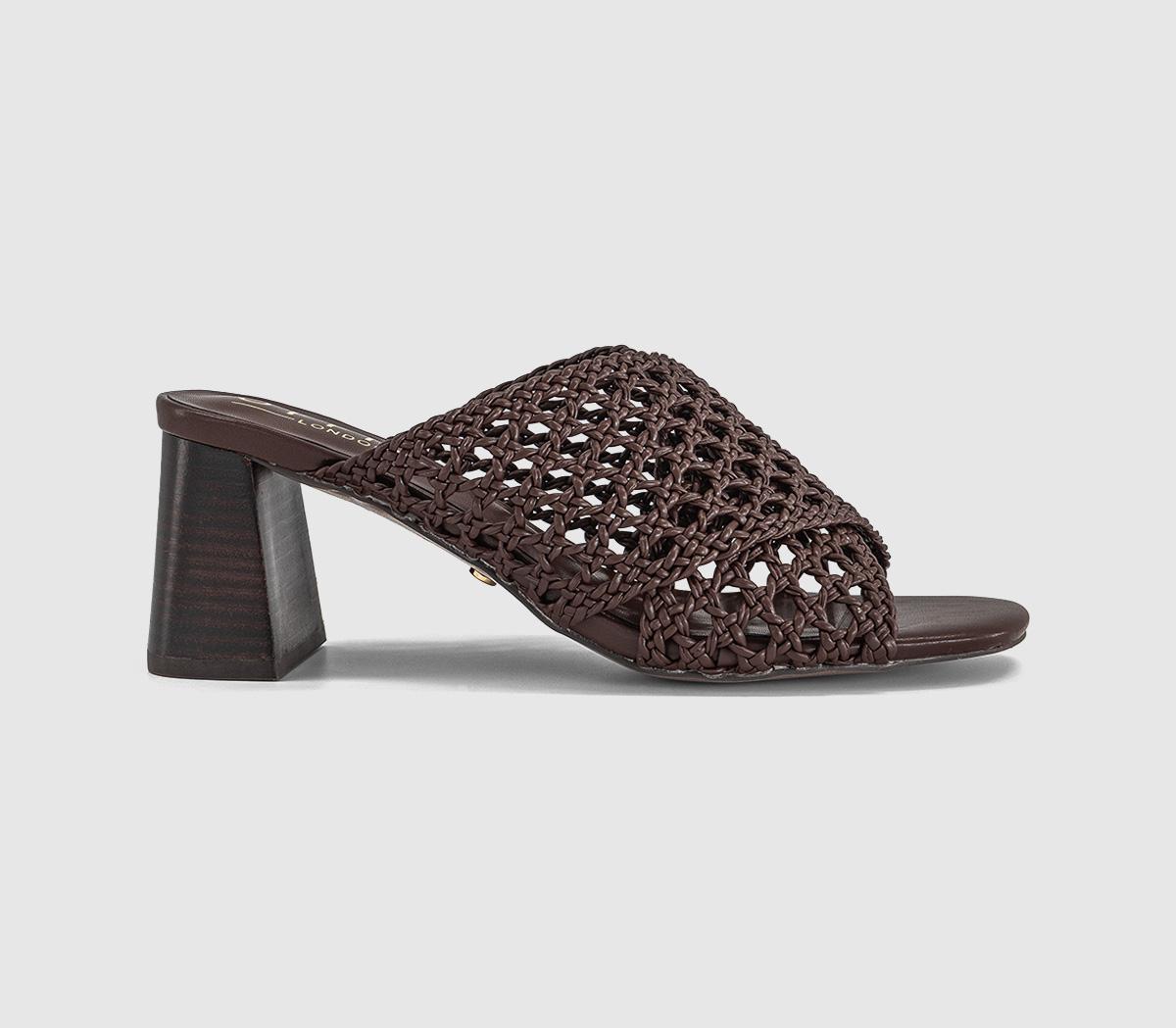 OFFICEMelbourne Basket Weave MulesBrown