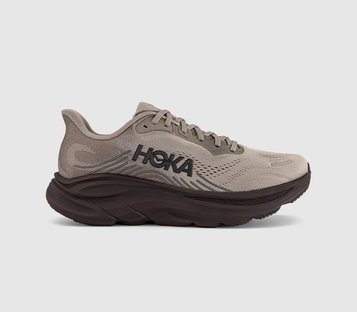 HOKA Mens Clifton 11 Trainers Boulder Grey Pebble Grey, 12