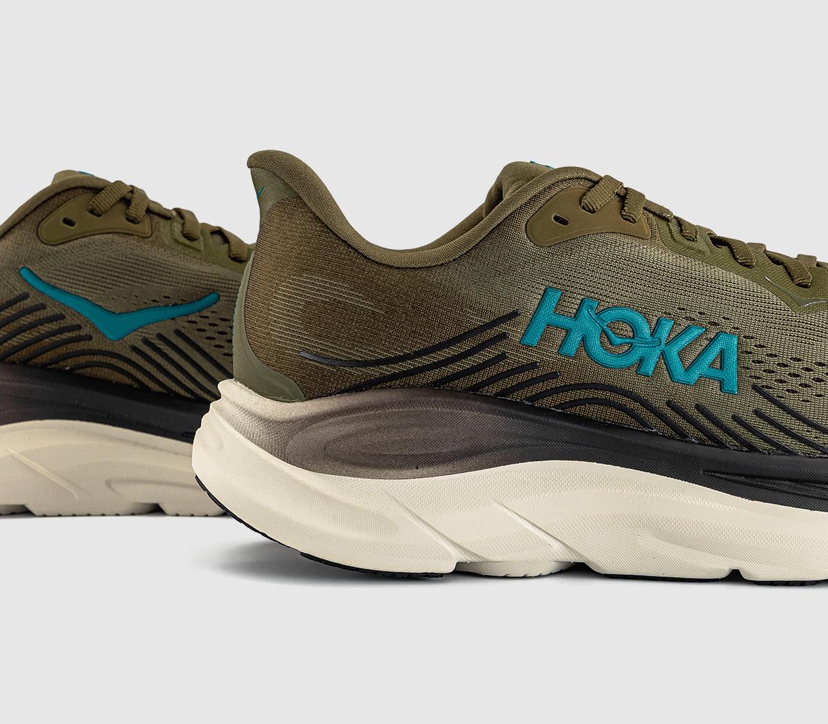 HOKAClifton 11 TrainersAntique Olive River Rock Grey