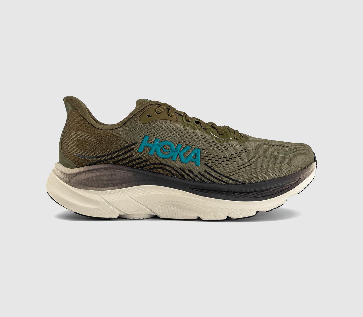 HOKAClifton 11 TrainersAntique Olive River Rock Grey
