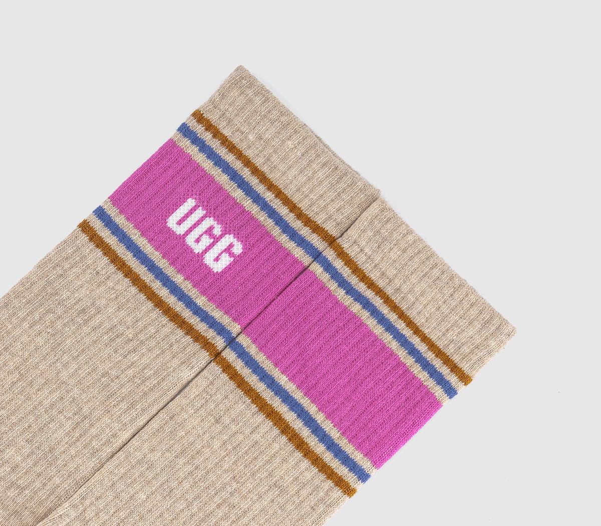 UGGJedlyn Varsity Crew SocksSand Heather Woodviolet