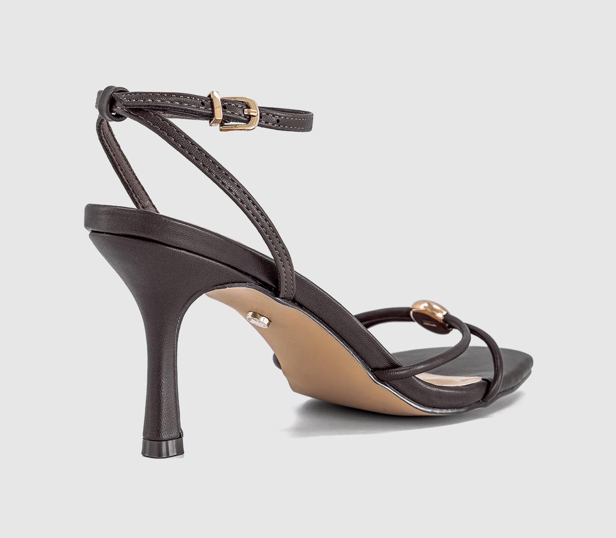 OFFICEHollywood Metal Trim Strappy Heeled SandalsBrown
