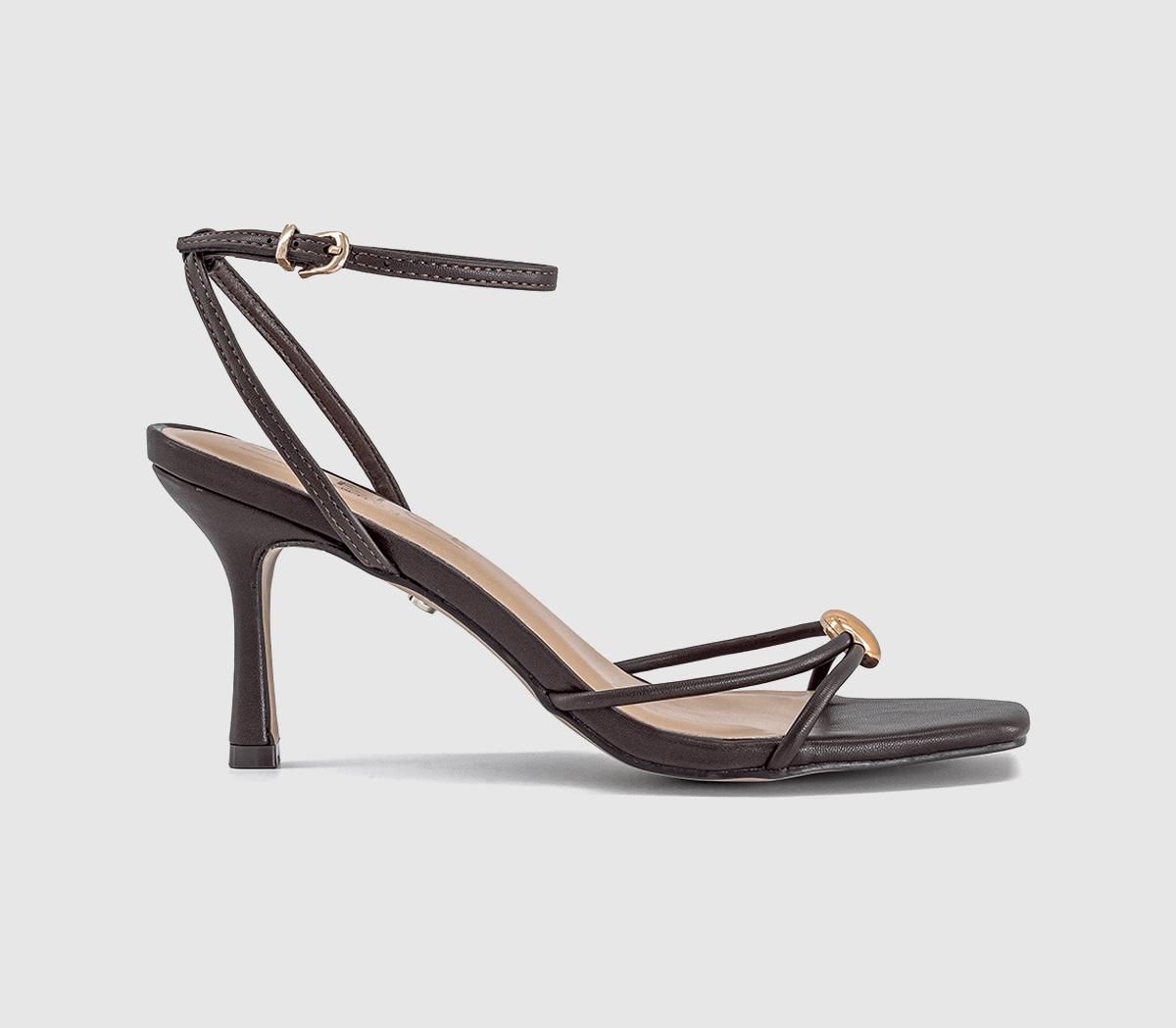 OFFICEHollywood Metal Trim Strappy Heeled SandalsBrown