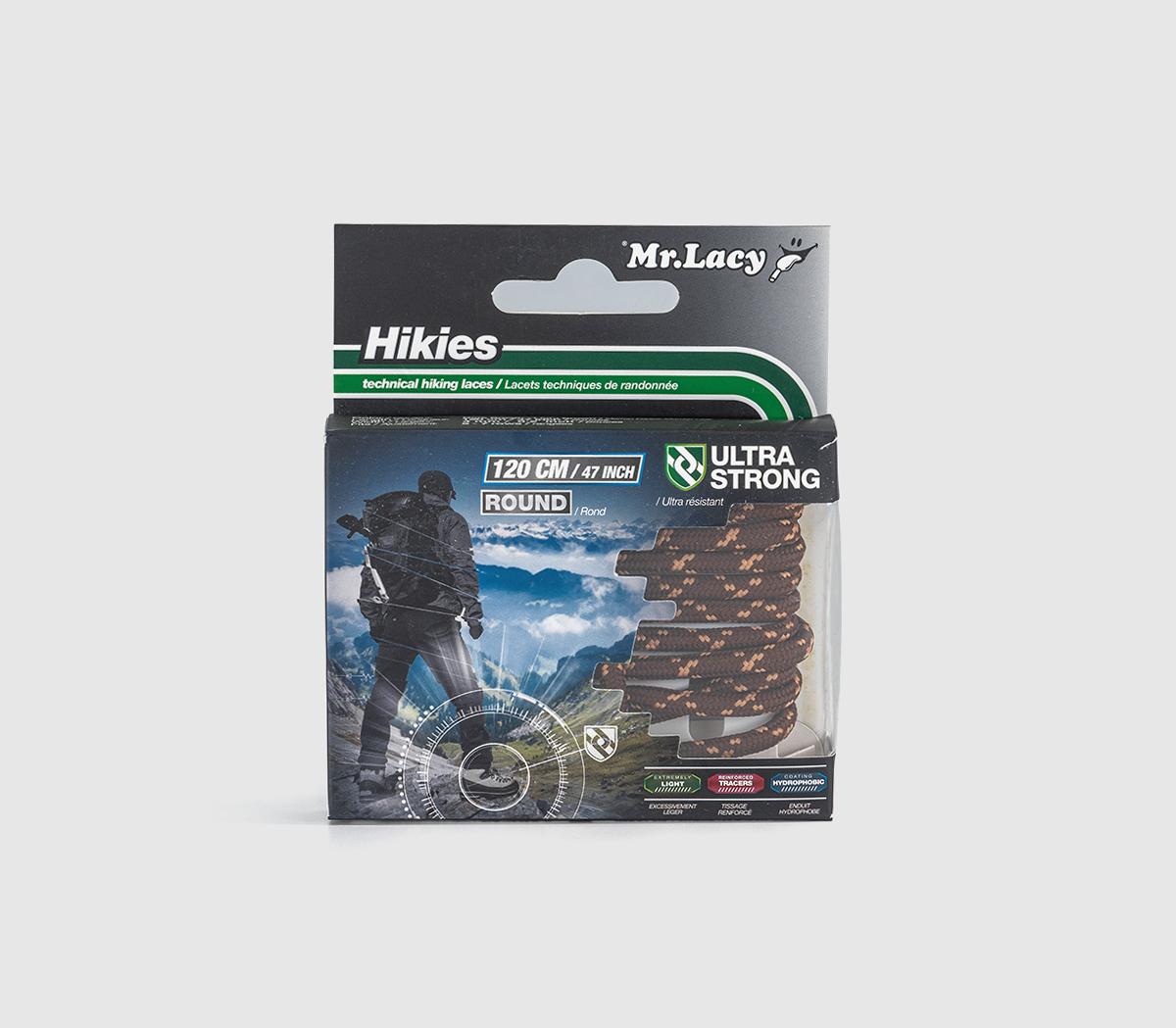 Mr LacyHikies Round LacesDark Brown Light Brown