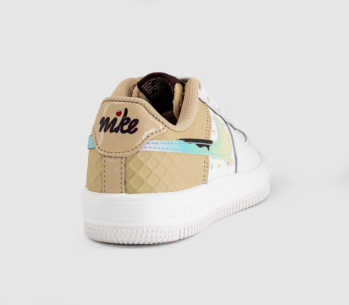 NikeAir Force 1 Youth TrainersSail Red Sesame Bleached