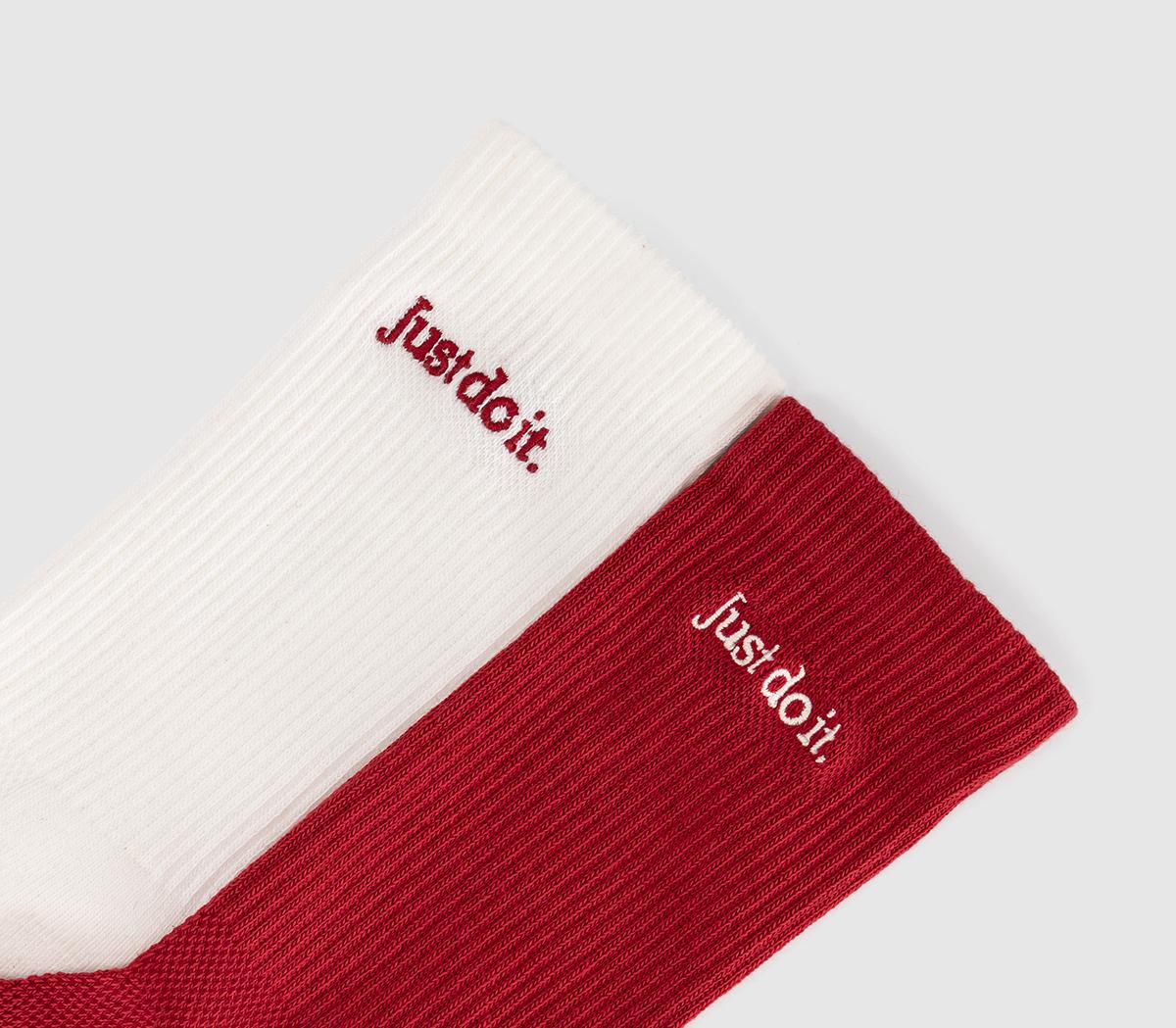 NikeJust Do It 2 Pack SocksRed Cream