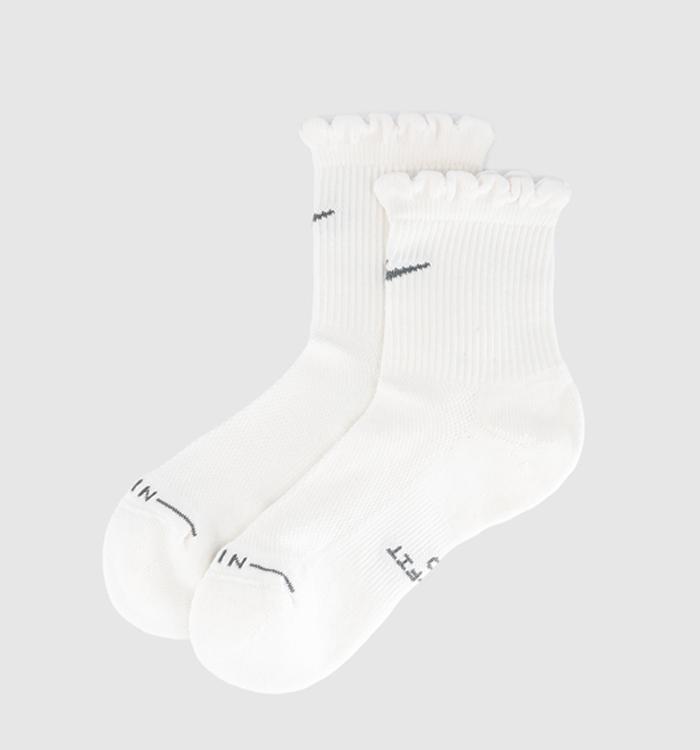 Nike Scallop Ankle 2 Pack Socks White