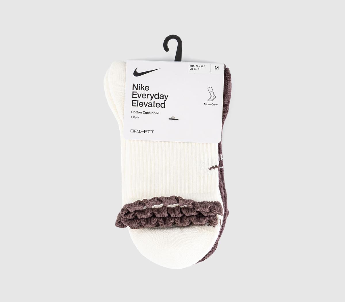 NikeScallop Ankle 2 Pack SocksCream Brown