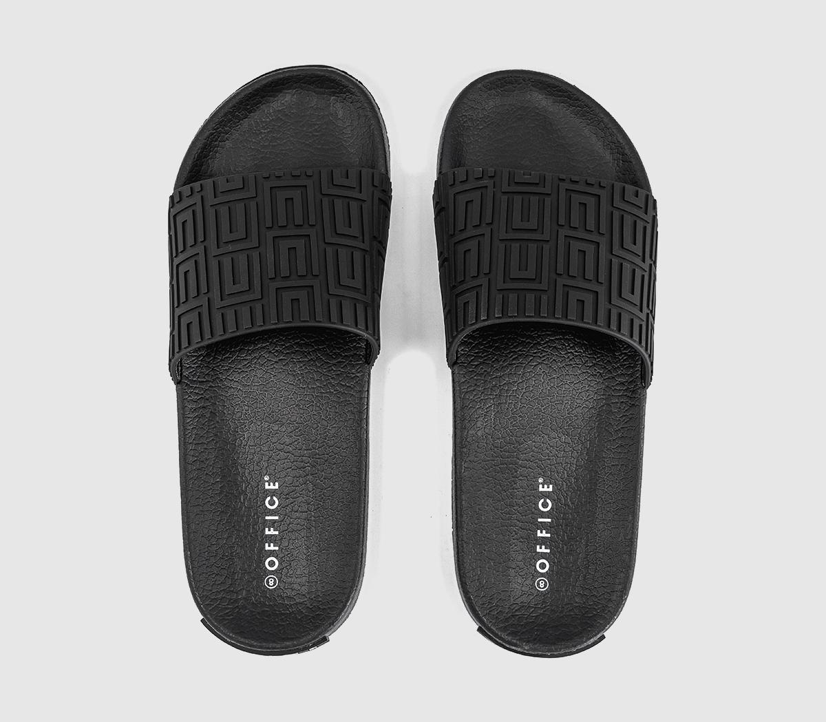 OFFICESampson Pool SlidersBlack