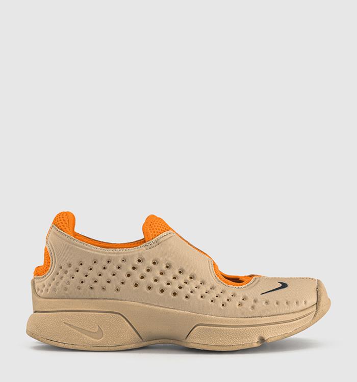 Nike Air Rift 2 Trainers Yukon Tan Vivid Orange College Navy