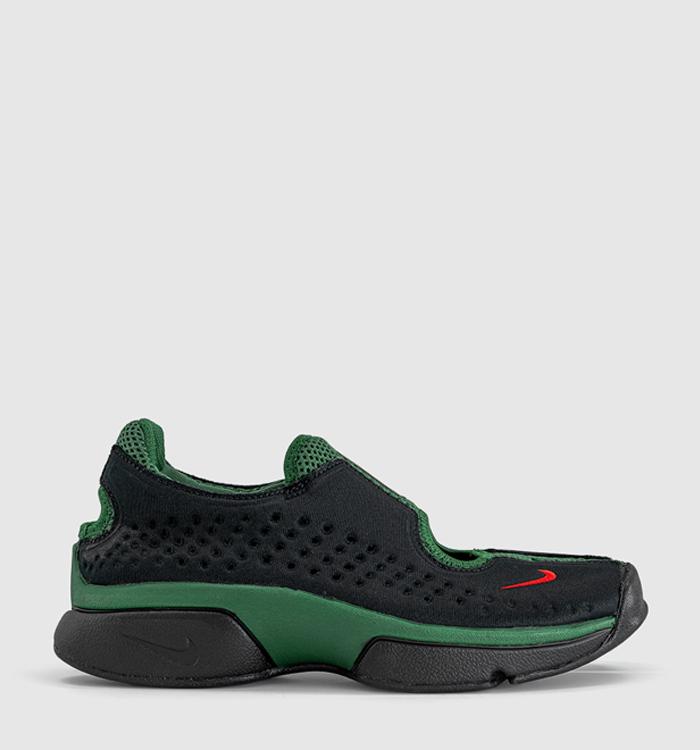 Nike Air Rift 2 Trainers Black Fire Red Team Dark Green