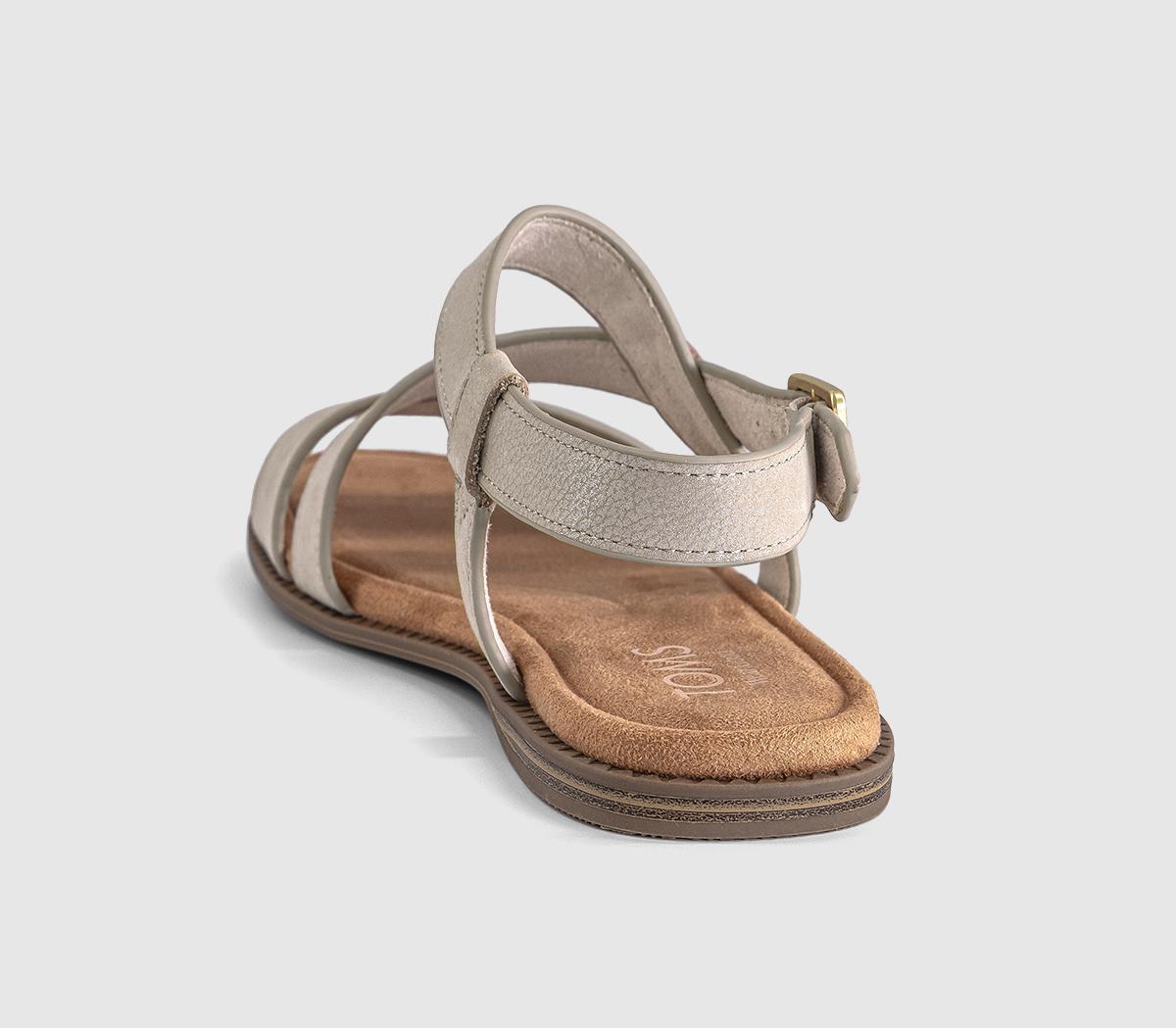 TOMSMar SandalsChampagne Shimmer Suede