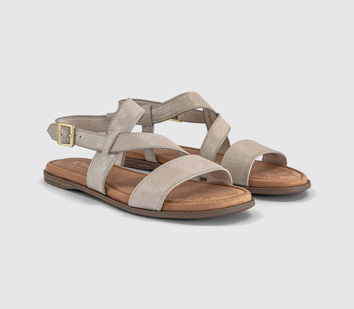 TOMSMar SandalsChampagne Shimmer Suede