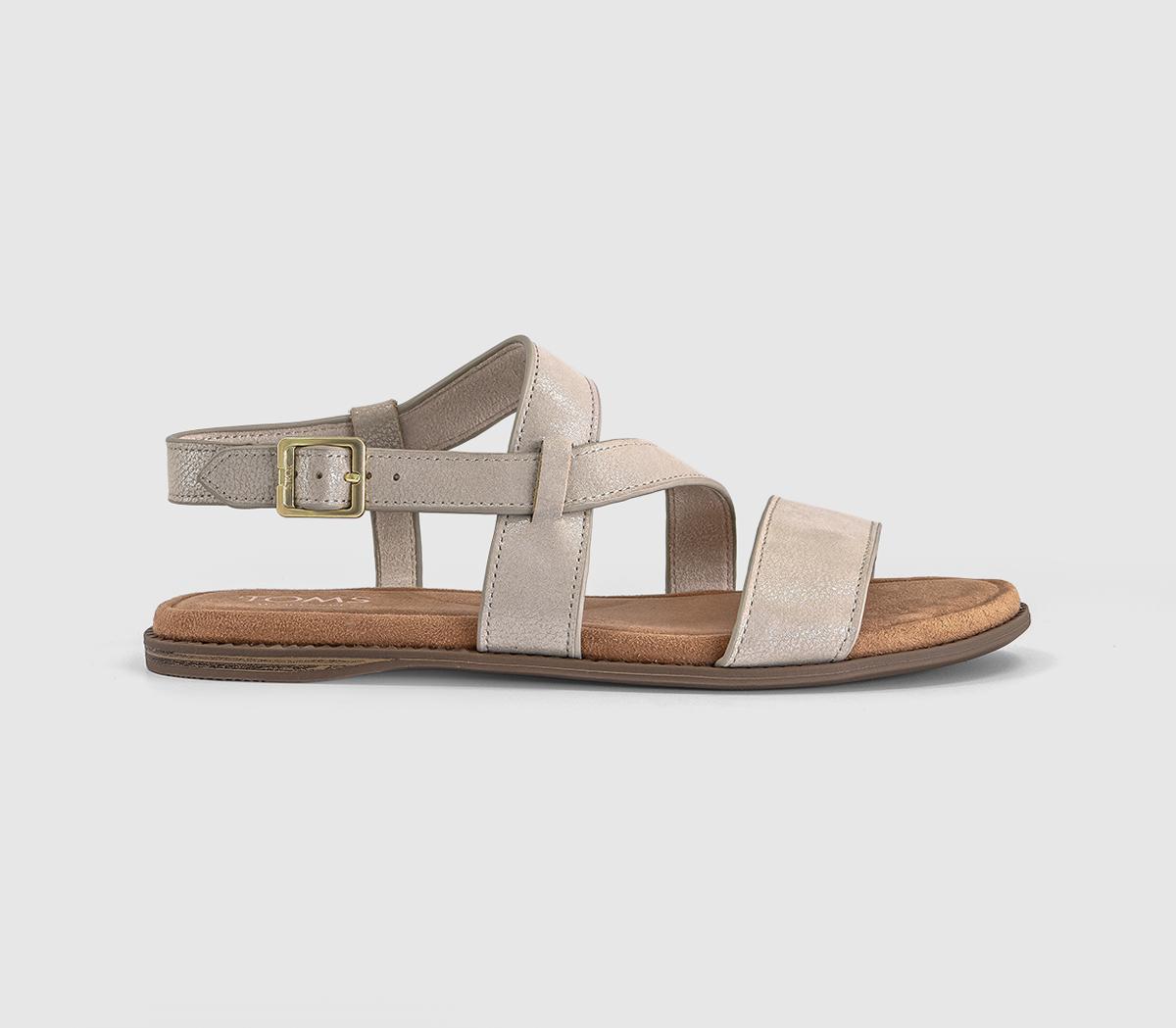 TOMSMar SandalsChampagne Shimmer Suede