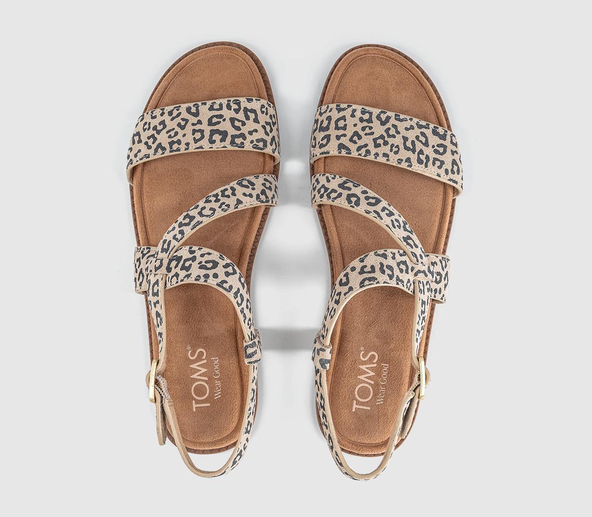 TOMSMar SandalsOatmeal Small Leopard Spots Suede