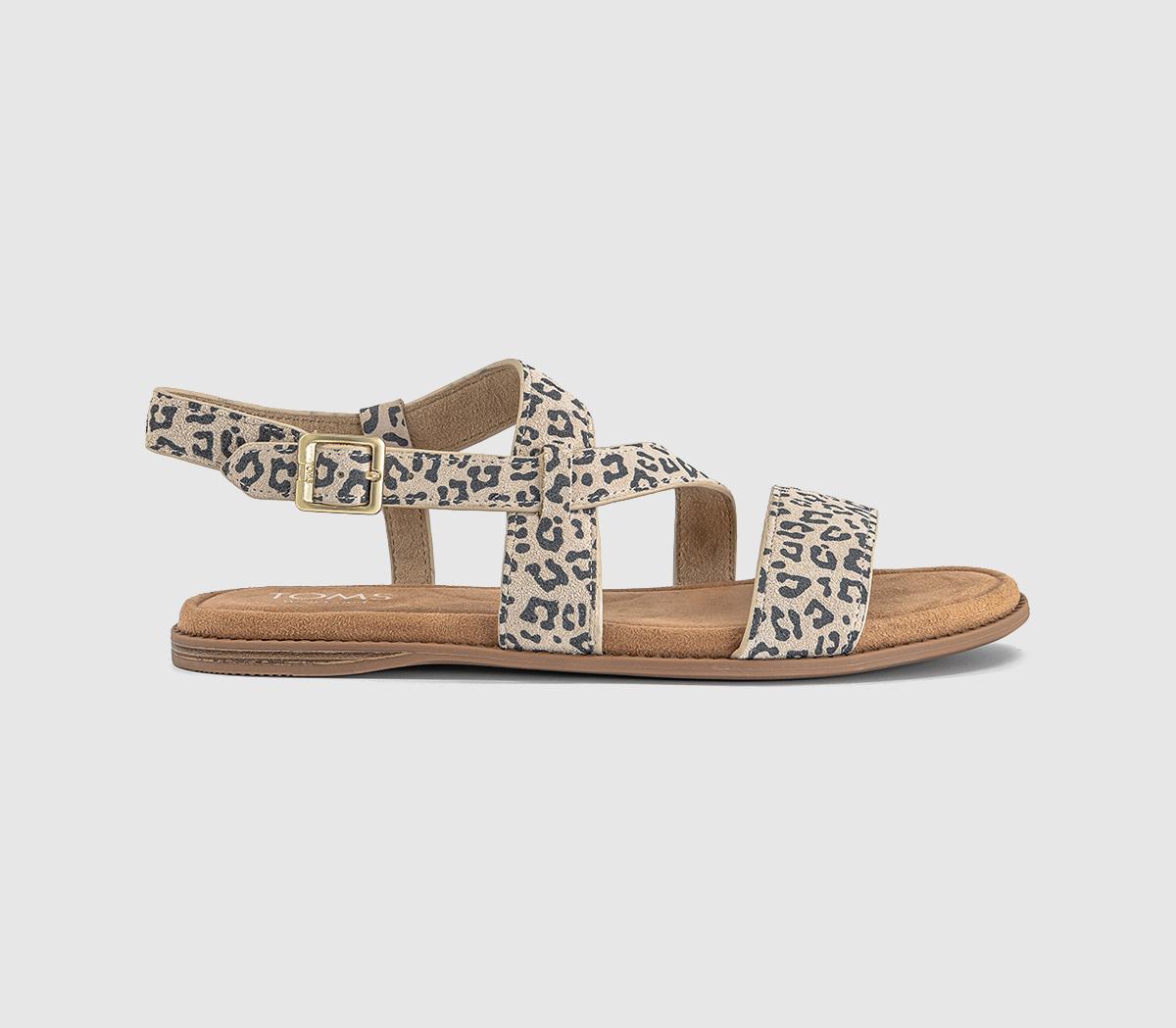 TOMSMar SandalsOatmeal Small Leopard Spots Suede
