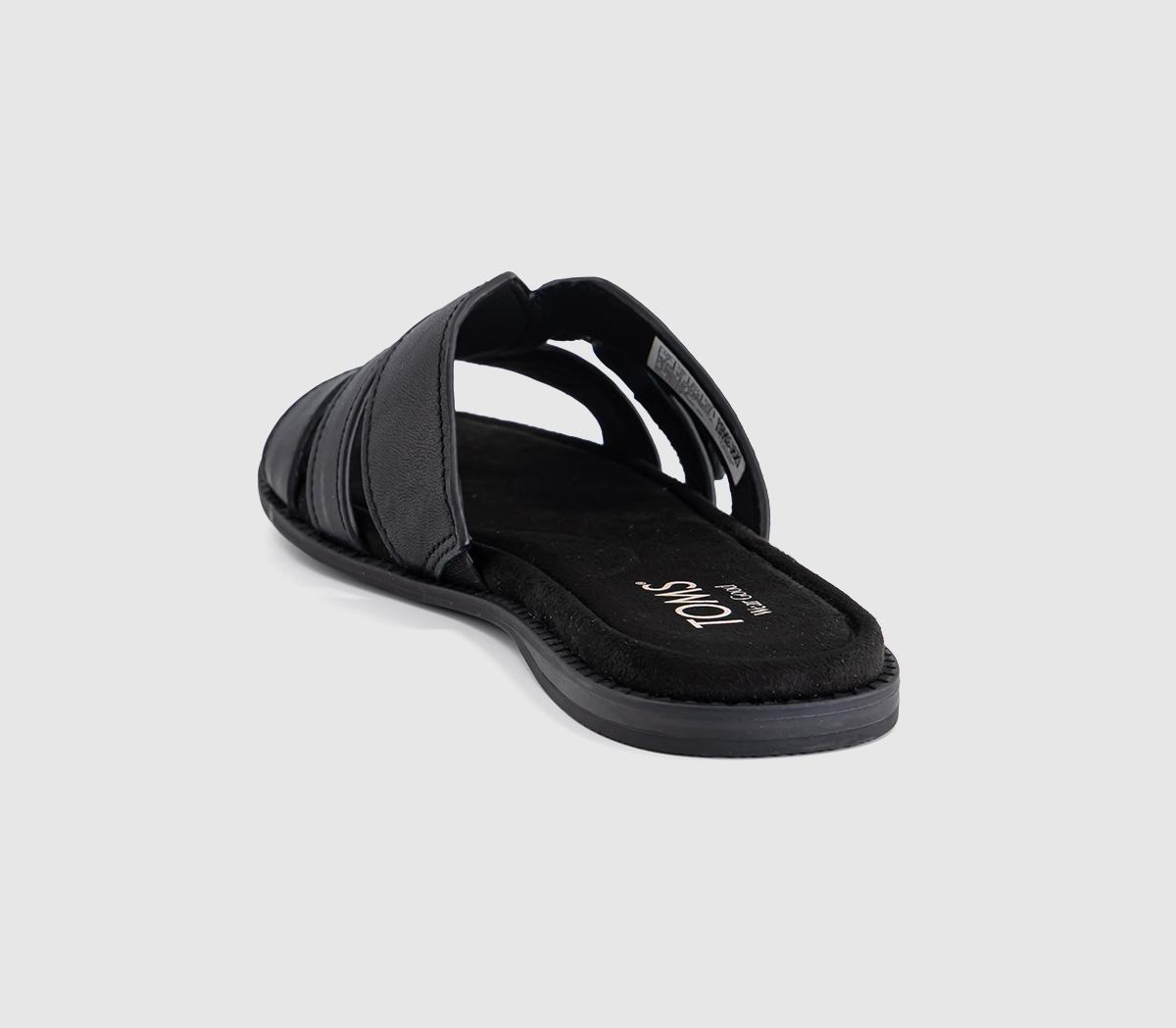 TOMSSol SlidersBlack Leather