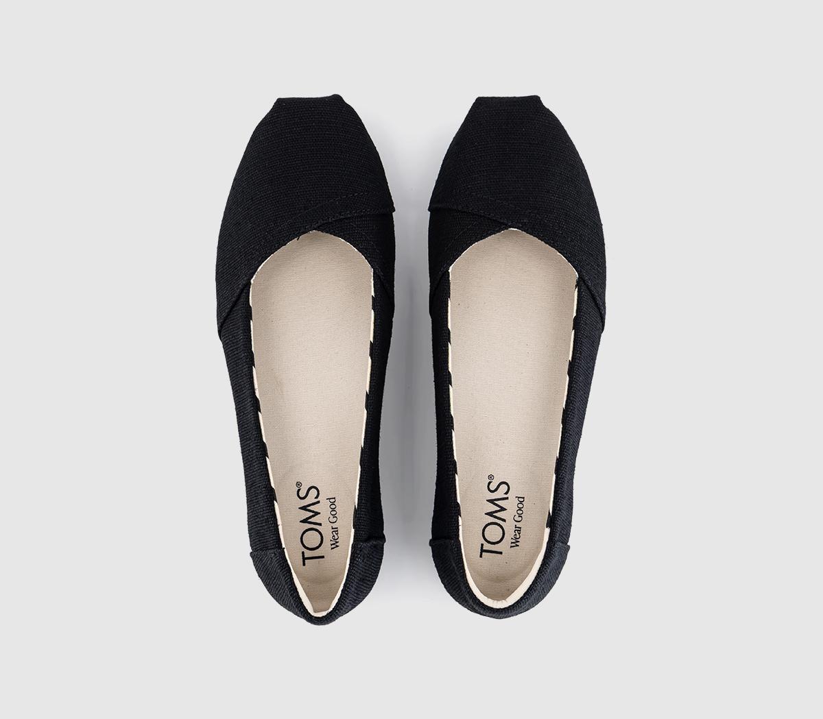 TOMSAlpargata Ballet FlatsBlack Black Heritage Canvas