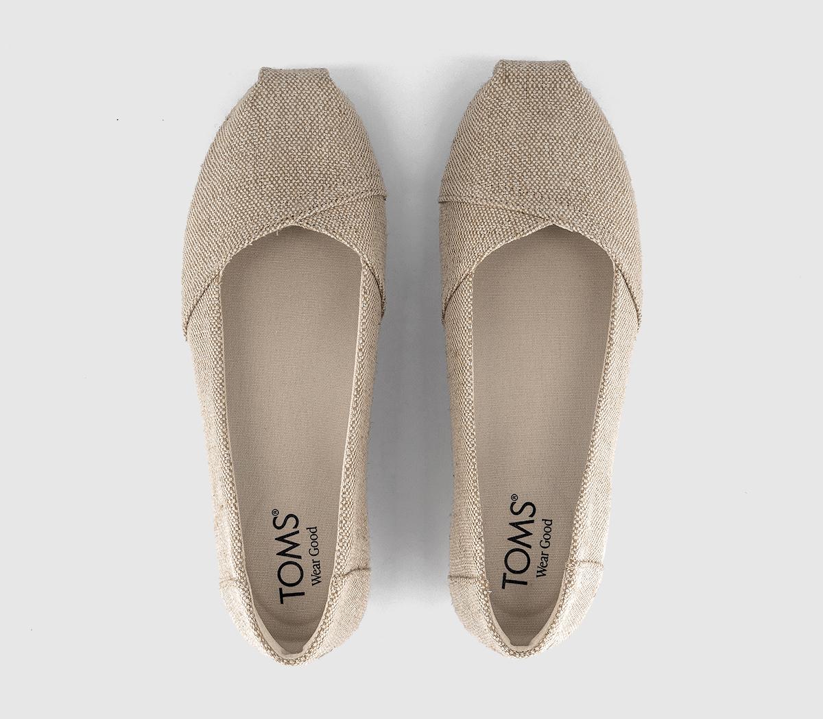 TOMSAlpargata Ballet FlatsChampagne Tonal Sparkle Woven