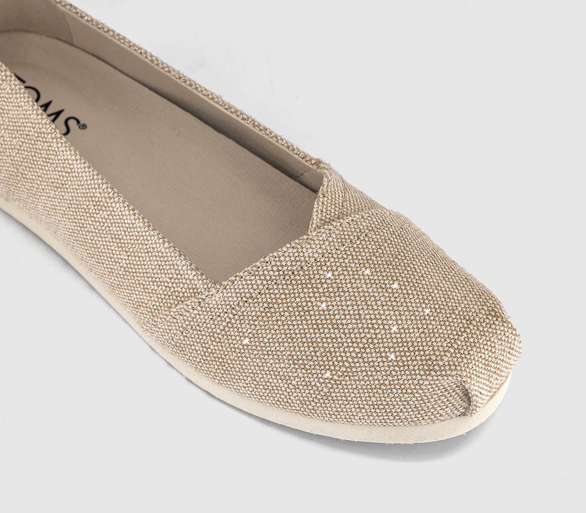 TOMSAlpargata Ballet FlatsChampagne Tonal Sparkle Woven