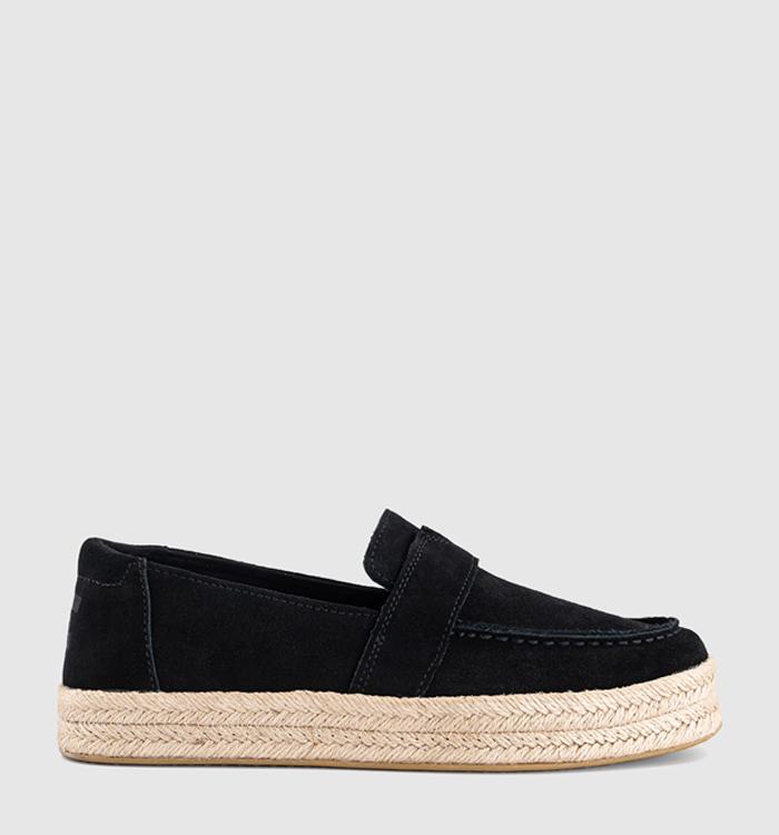 TOMS Blakely Loafers Black Suede
