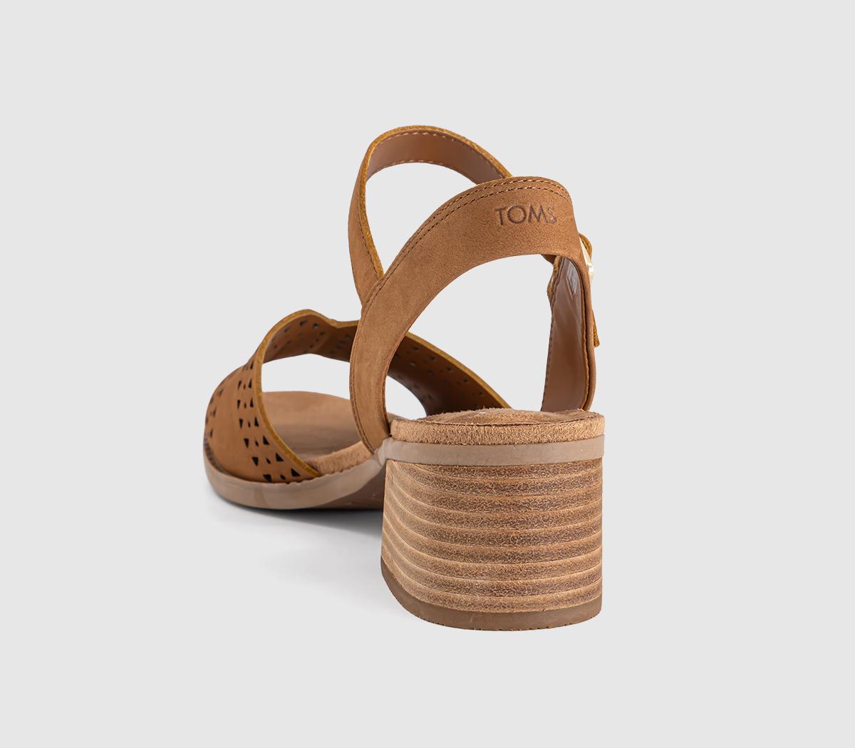 TOMSEloise Heeled SandalsBrown Sugar Nubuck Leather Perf