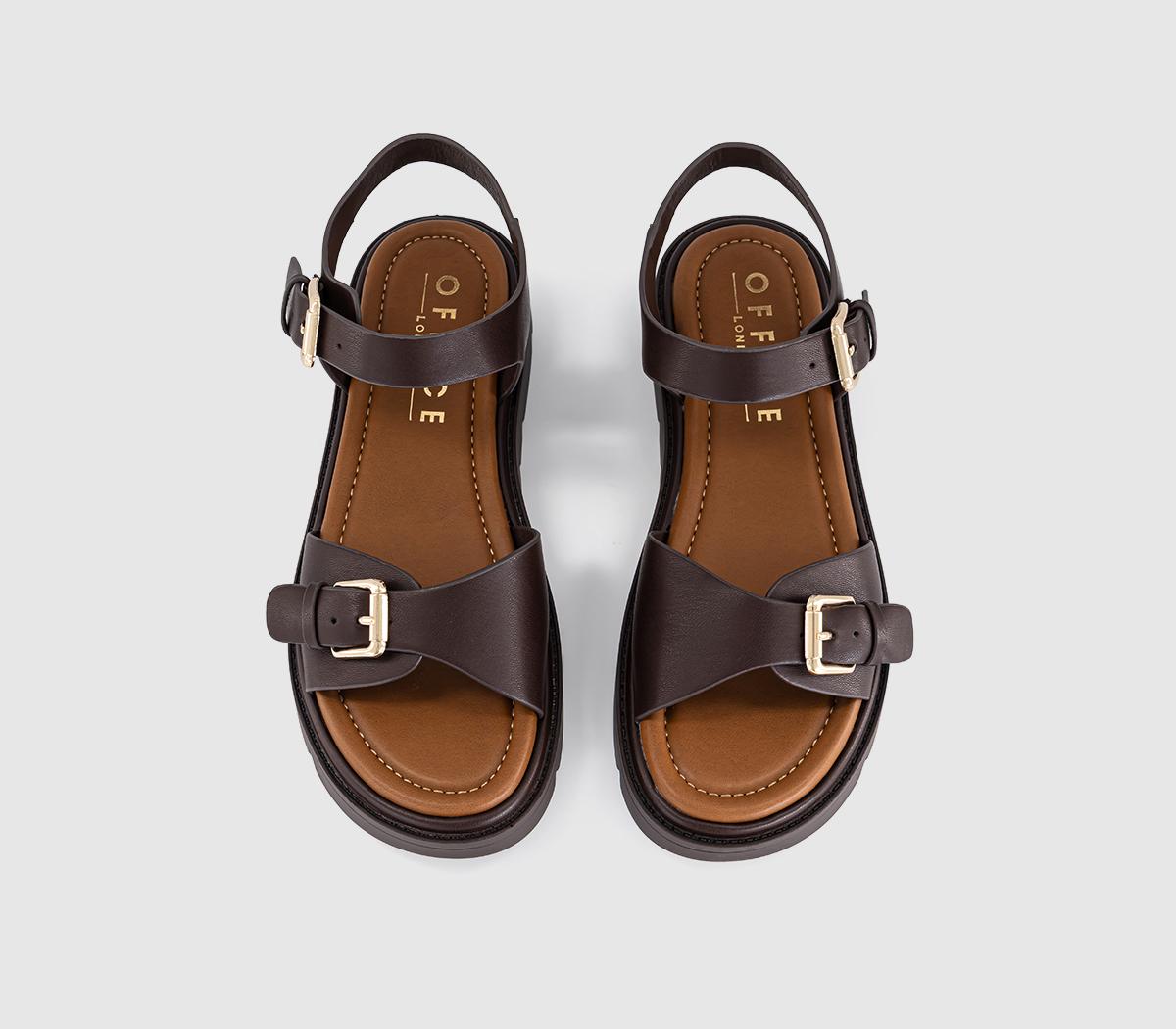 OFFICESeychelles - Platform SandalBrown