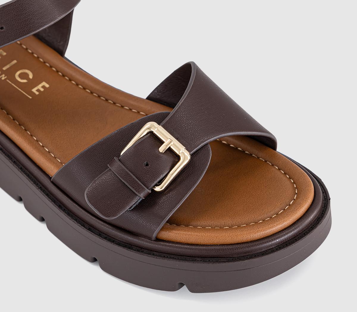 OFFICESeychelles - Platform SandalBrown